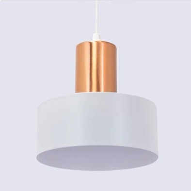 Colgante Tokio chico 19cm platil con blanco - Rosario Iluminación