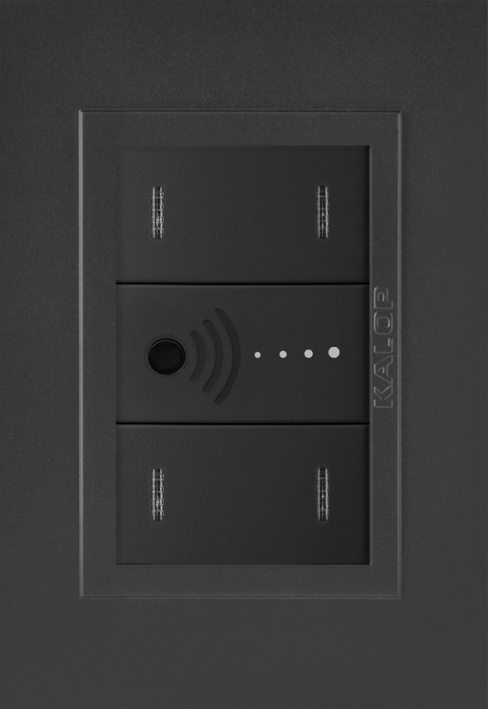 LLAVE ZEN NEGRO 2 PUNTO WIFI 2 SALIDA DIMMER - KALOP       