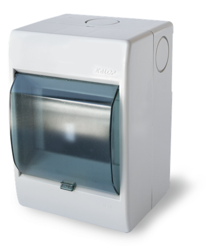 [KL02473T] Tablero de aplicar pvc 4 módulos con tapa gris IP20 - Kalop