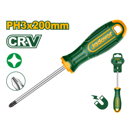 [JDSD2238] Destornillador CRV PH3 200mm Jadever