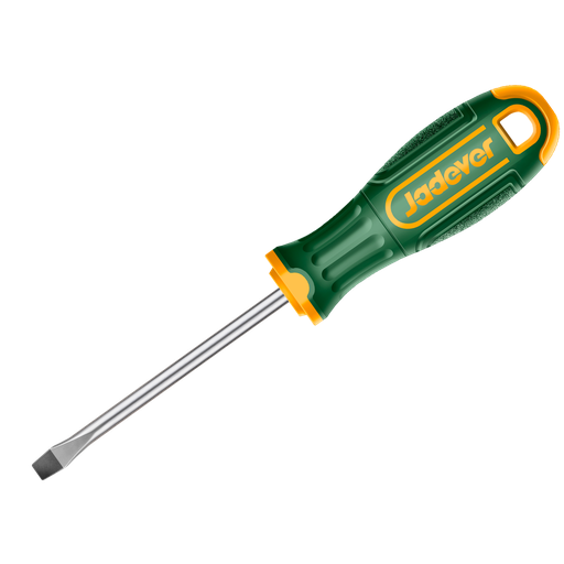 [JDSD1254] DESTORNILLADOR PLANO CÓNICO SL5.5 - ACERO CR-V - PUNTA MAGNÉTICA - 5.5MM X 100MM - VÁSTAGO REDONDO: 5MM - MANGO SUAVE