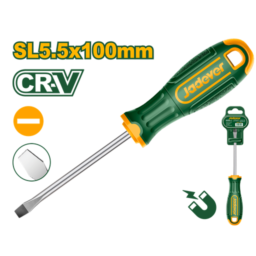 [JDSD1254] Destornillador CRV SL5.5 100mm Jadever