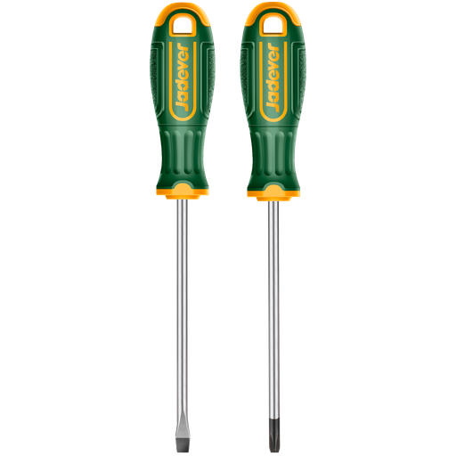 [JDSS1402] KIT DE DESTORNILLADORES - 2 PIEZAS - ACERO CR-V - PLANO SL6.5 X 300MM + PHILLIPS PH2 X 300MM - MANGO ERGONÓMICO