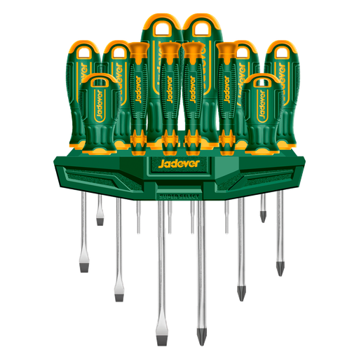 [JDSS1416] Kit destornilladores 16 piezas acero cr-v plabos philips torx mango ergonómico Jadever