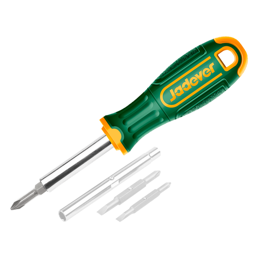 [JDSS5506] KIT DE DESTORNILLADORES 6 EN 1 - MATERIAL CR-VCON 2 PUNTAS BIDIRECCIONALES 6.35*65MM PH1+SL5 8.00*75MM, PH2+SL6 CON 2 CASQUILLOS?6MM?8MM