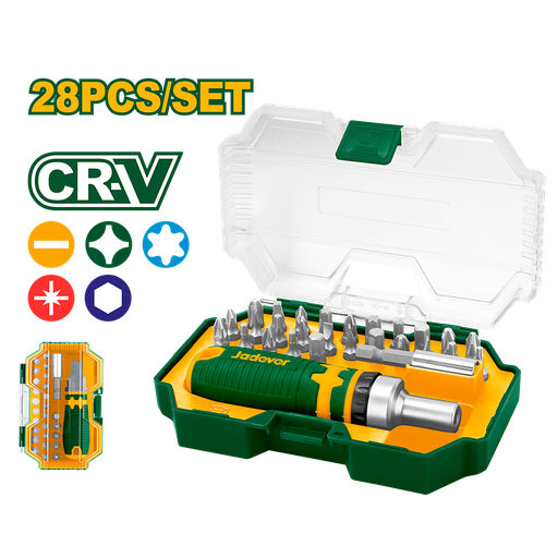 [JDSS8B28] Set Destornillador múltiple cricket 28 en 1 CRV Jadever
