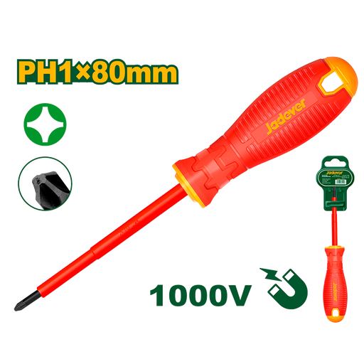 [JDSD7213] Destornillador aislado PH1 80mm Jadever