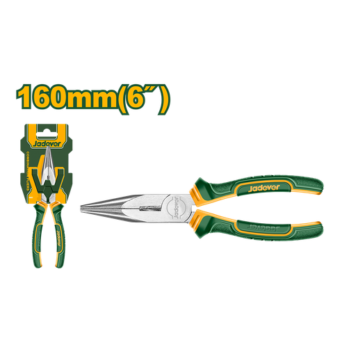 [JDPL2C06] Pinza punta larga 6" mango bicolor Jadever