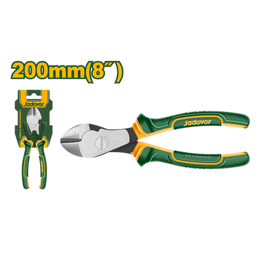 [JDPL7C08] Alicate corte diagonal alta resistencia 8'' mango bicolor Jadever