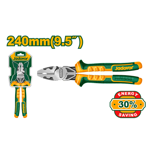 [JDPL1719] Pinza universal alta torque 9.5'' mango bicolor Jadever