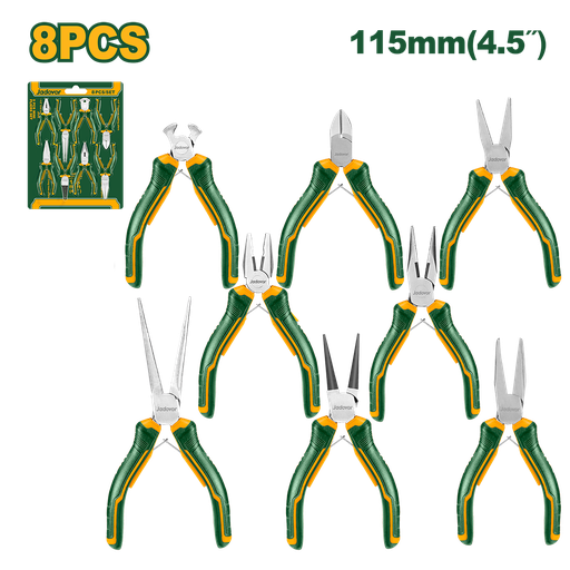[JDPS1618] Set pinzas y alicates mini x 8 unidades Jadever