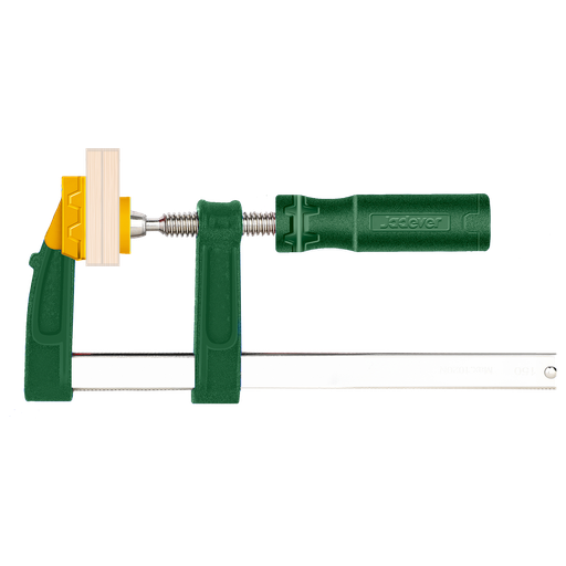 [JDCP2152] Prensa sargento 50x200mm regla niquelada tornillo galvanizado mango plastico Jadever