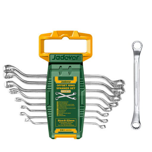 [JDFR3208] Kit llaves combinadas acodada 8 piezas acero cr-v 6/7mm 8/ 10/ 12/ 14/ 16/ 18/ 20/ Jadever
