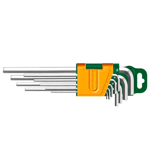 [JDHK1292] Kit llaves allen 9 piezas brazo extra largo acero cr-v 1.5 2 2.5 3 4 5 6 8 10 Jadever