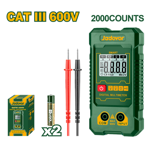 [JDDM1501] Multímetro Digital CATIII 600V 2000 cuentas Jadever
