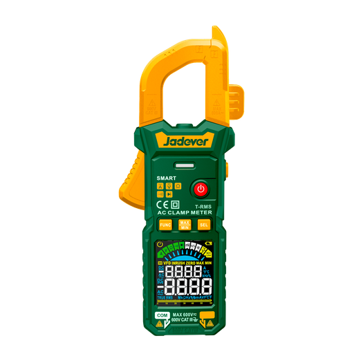 [JDDM6505] Pinza amperimétrica digital ca 6000 cuentas voltaje cc/ca 600mv~600v corriente ca 6a~600a resistencia 600?~? capacitancia 6nf~f temperatura -20?~1000? inteligente Jadever