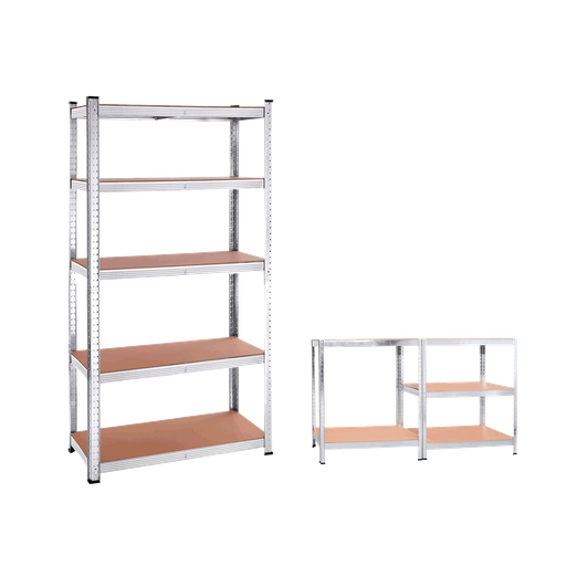 [JDTS1A94] Estantes almacenamiento ajustables 5 niveles 900 x 400 x 1800mm capacidad cada estante material madera acero galvanizado Jadever