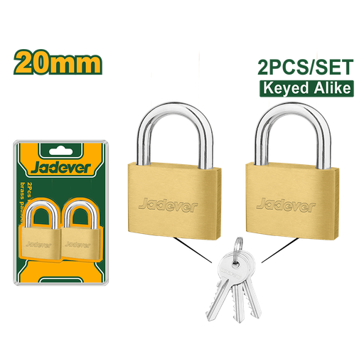 [JDPDT422] Par de candados de latón 20mm Jadever