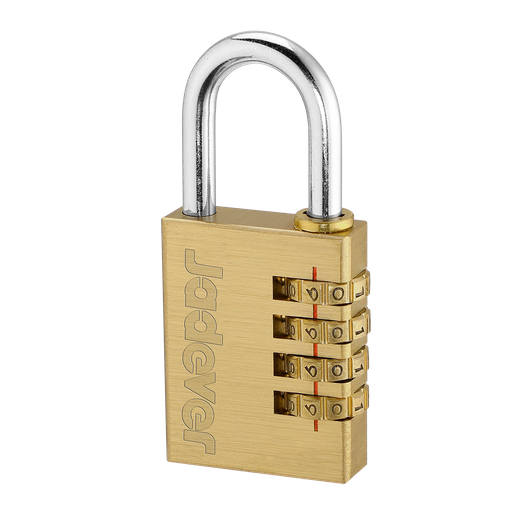 [JDPD3444] Candado combinación latón 4 dígitos 4x40mm 4 ruedas codificadas combinación perzonalizable Jadever