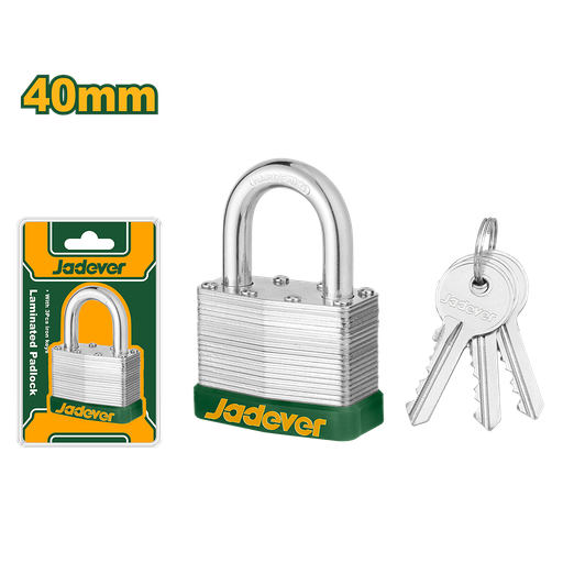 [JDPDL440] Candado de acero laminado niquelado 40mm Jadever