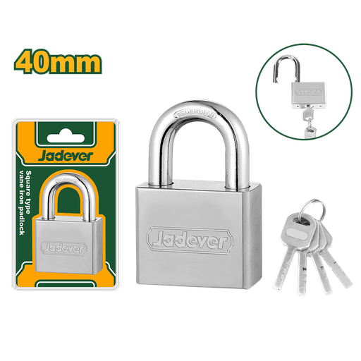 [JDPDS440] Candado de hierro 40mm paletas cuadradas Jadever