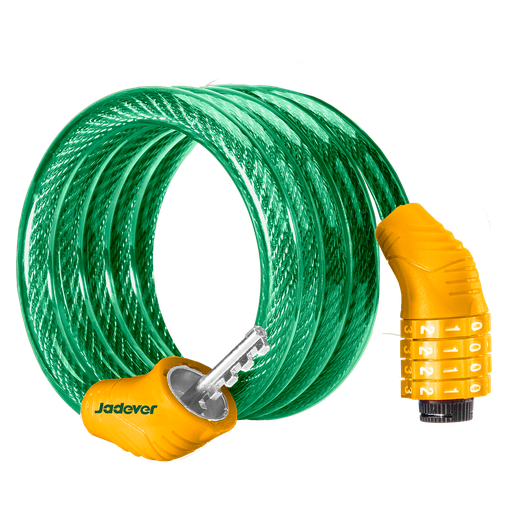[JDBK2108] Eslinga bicicleta combinación 4 dígitos longitud 1000mm diámetro cable alambre alta calidad recubierto pvc portacandados cuadro bicicleta Jadever