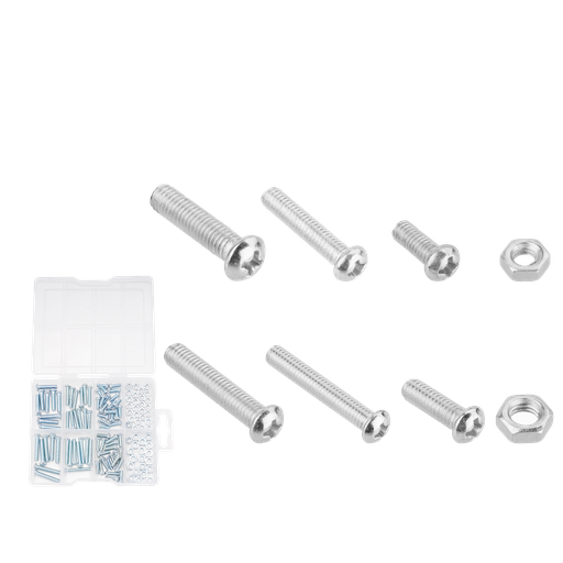[JDXSBB01] Surtido tornillos rosca metrica 164 piezas tornillos phillips (82 piezas) + tuerca hexagonal (82 piezas) Jadever