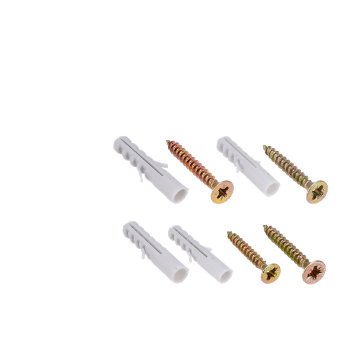 [JDXT3B01] Kit tornillos fix punta aguja tarugos 120 piezas 60 tornillos punta aguja acero al c superficie galvanizada + 60 tarugos nylon Jadever