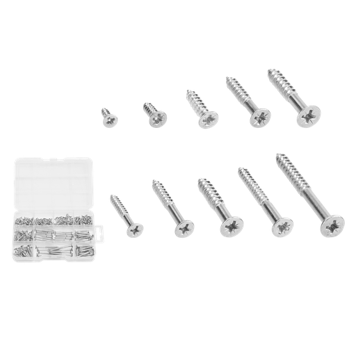[JDXSCB02] Kit tornillos fix punta aguja cuello 302 piezas tornillos punta aguja acero al c superficie galvanizada Jadever