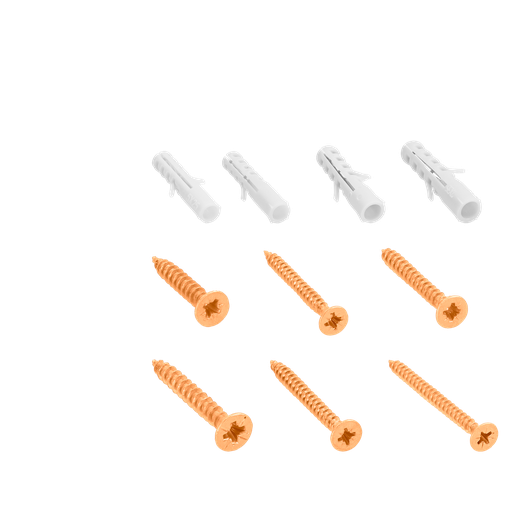 [JDXT3B03] Kit tornillos fix punta aguja tarugos 159 piezas 49 tornillos punta aguja + 110 tarugos nylon Jadever