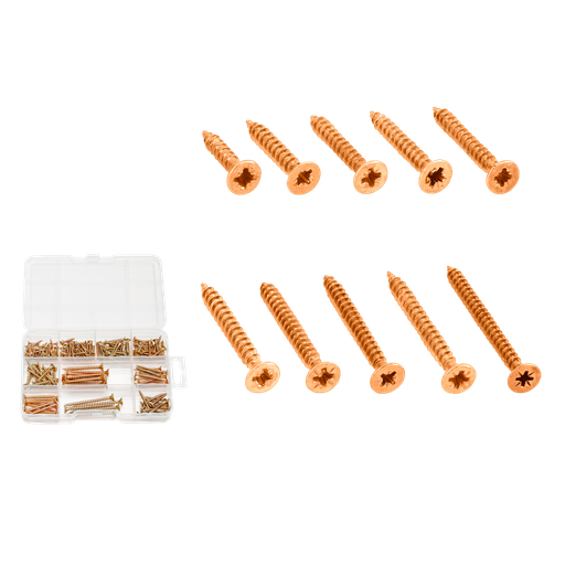 [JDXSCB03] Kit tornillos fix punta aguja 200 piezas tornillos punta aguja acero al c superficie galvanizada Jadever