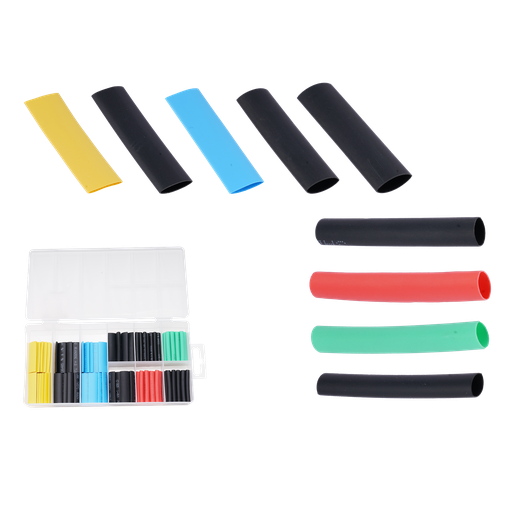 [JDUR1B01] Kit tubos termocontraibles 120 piezas pe 4x40mm (verde) 4x (negro) 45x (rojo) 45x (negro) 7x (negro) 7x (azul) 8x (amarillo) 8x (negro) Jadever