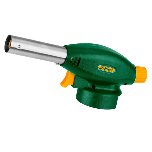 [JDFG1602] Soplete gas no dispara al revés alum. + aleac. zinc temperatura llama 1300° (regulable) consumo gas 80 g/h conexión bayoneta encendido piezoeléctrico automático Jadever