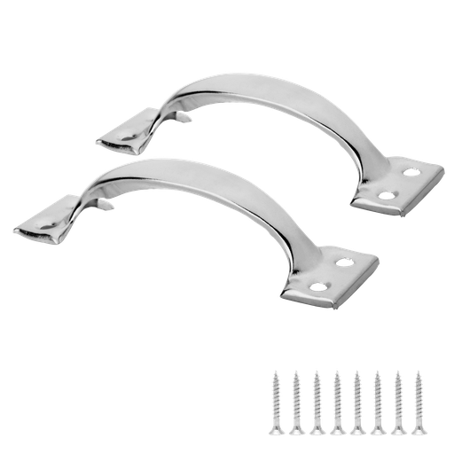 [JDNM1K04] Manija puerta 4'' superficie cromada contiene 8 tornillos Jadever