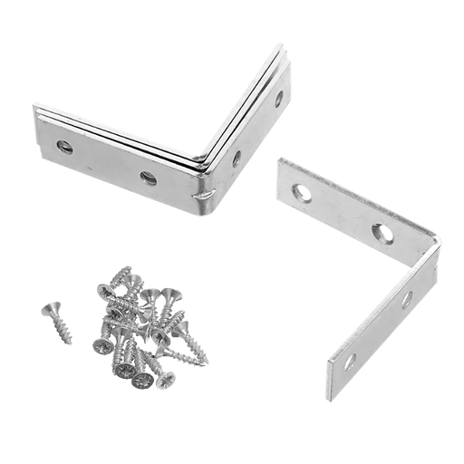[JDCY2K75] Esquineros 4 piezas 75 x 75 x 19mm incluye 16 piezas sujetadores Jadever