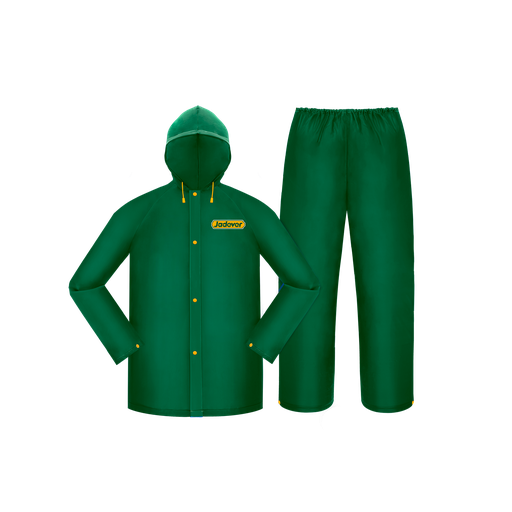 [JDRC300L] Traje lluvia completo talla l espesor 025mm 100% pvc nuevo resistente al agua ventilación axilas Jadever