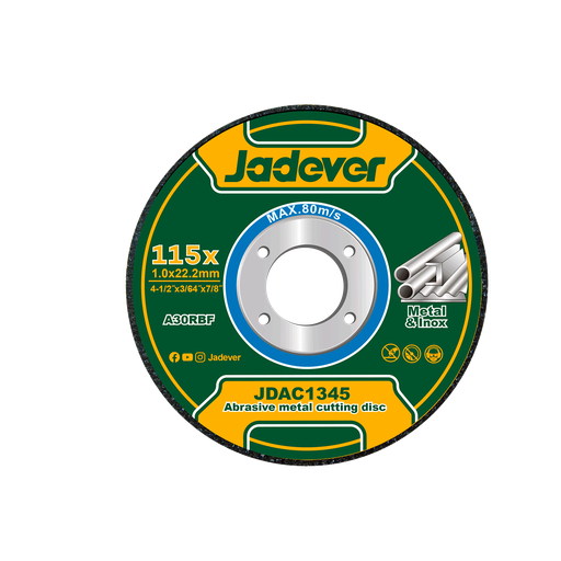 [JDAC1345] Disco abrasivo corte metal 115 mm x x (4-1/2'' x 364'' x 7/8'') Jadever