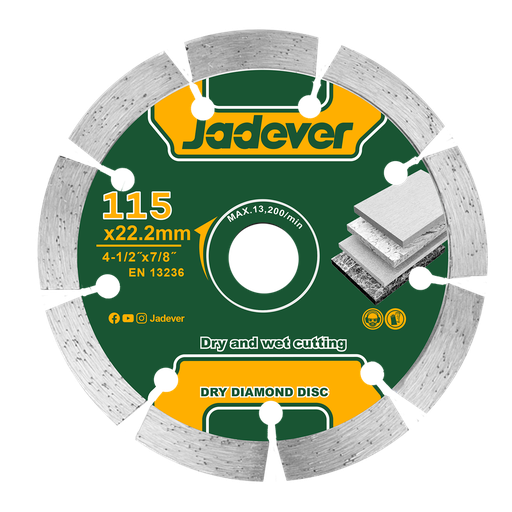 [JDDC1K02] Disco diamante seco 115mm (4-1/2'' ancho Jadever