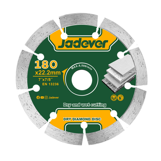 [JDDC1K04] Disco diamante seco 180mm (7'') ancho Jadever