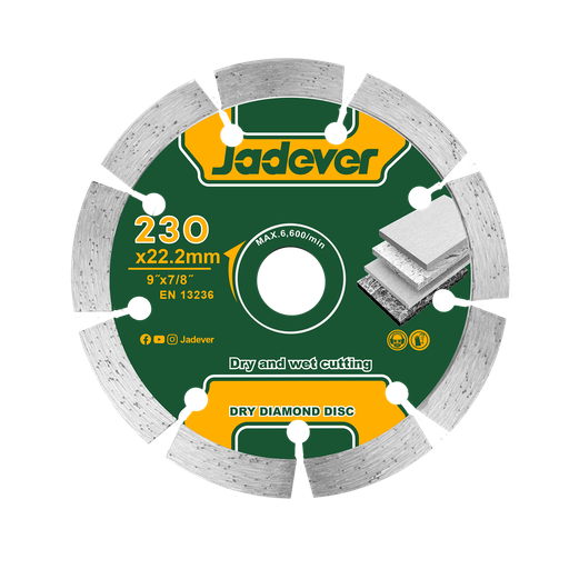[JDDC1K05] Disco diamante seco 230mm (9'') ancho Jadever