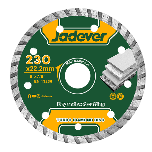 [JDDC3K05] Disco diamante turbo 230mm (9'')ancho Jadever