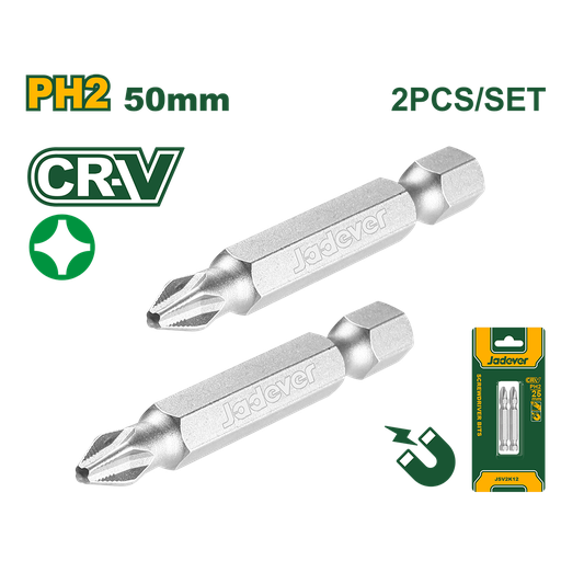 [JDSV2K12] Set de Puntas x2 PH2 50mm Jadever