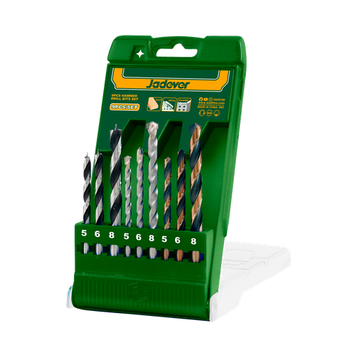 [JDTD6B01] Kit mechas 9 piezas 3 mechas acero rápido ( ) + echas widia ( ) + echas madera ( ) Jadever