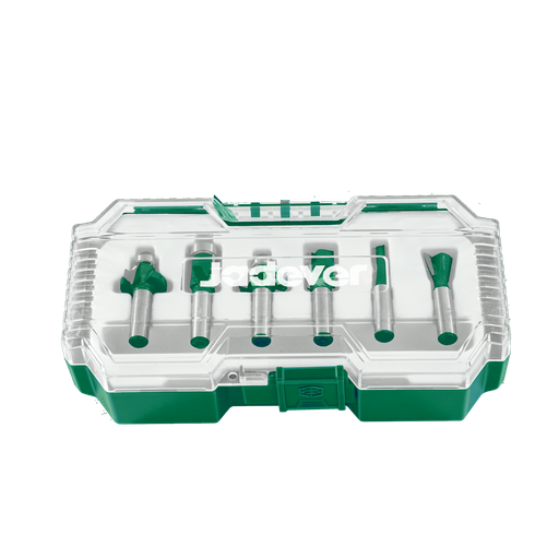 [JDRKSR0106] Kit fresas 6 piezas vástago 6mm Jadever