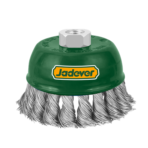 [JDCE2401] Cepillo copa alambre trenzado diámetro 75mm (3'') hilo m14x2 Jadever