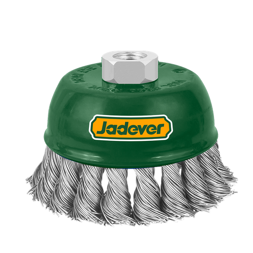 [JDCE2402] Cepillo copa alambre trenzado diámetro 100mm (4'') hilo m14x2 Jadever