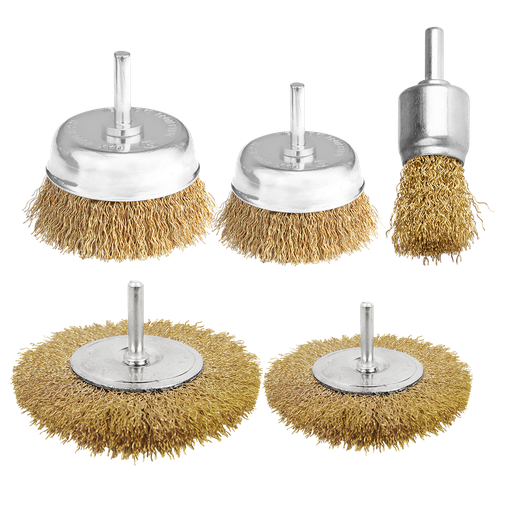 [JDCE6401] Kit cepillos copa alambre 5 piezas Jadever