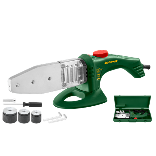 [JDWM1L15-4] Termofusora 800w voltaje 220-240v 50/60hz diámetro soldadura 20 25 32mm (casquillos incluidos) temperatura trabajo 0 300°c aplicando pp-r pb pe pe-rt incluye accesorios Jadever
