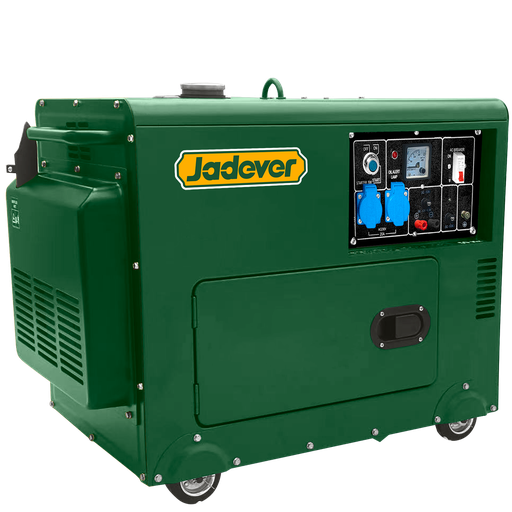 [JDDG2A50-4] Generador diésel 9hp 418cc 3000rpm voltaje 220-240v 50hz pot máx 50kw pot nom 45kw salida cc 12v 83a refrigerado por aire arranque manual + eléctrico tanque combustible 17l Jadever