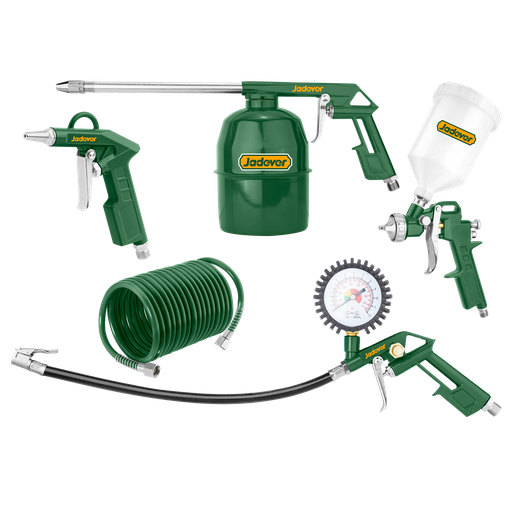 [JDAX1505] Kit herramientas neumáticas 5 piezas manguera retroceso pistola aire comprimido pistola pulverizadora aire pistola lavado aire pistola inflar neumáticos Jadever